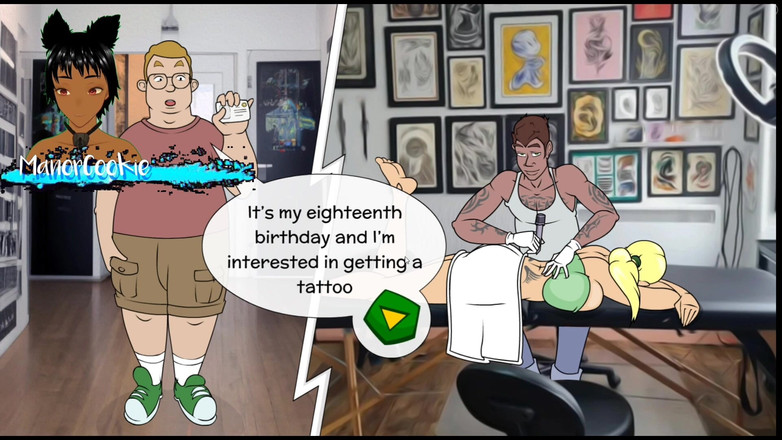 Manor Cookie: Inked pleasure 2 - cewek ini mendominasi dan ngeliatin aduhai cewek-cewek ini