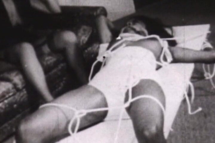 Vintage Babes: Black-and-white Vintage Bondage Classic with Rope-bound Retro Submissives