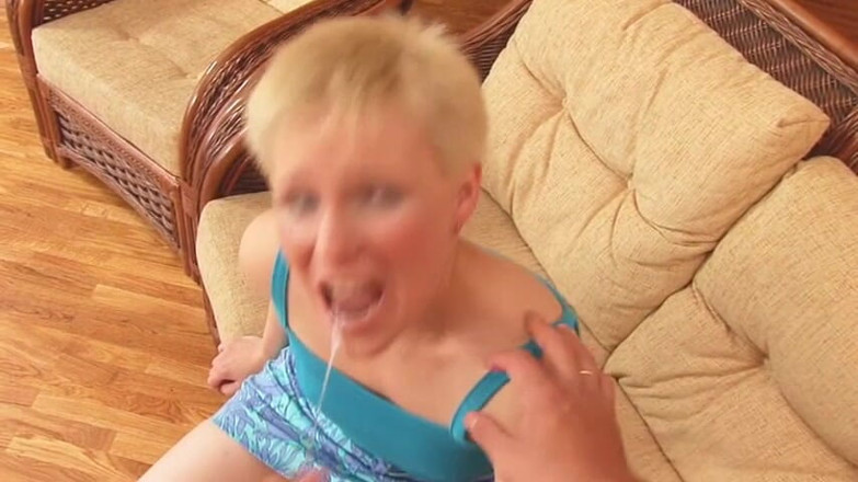 1 Pass For All Sites: Shorthaired Blonde Teen Drilled in Her Wet Mouth by Hard...