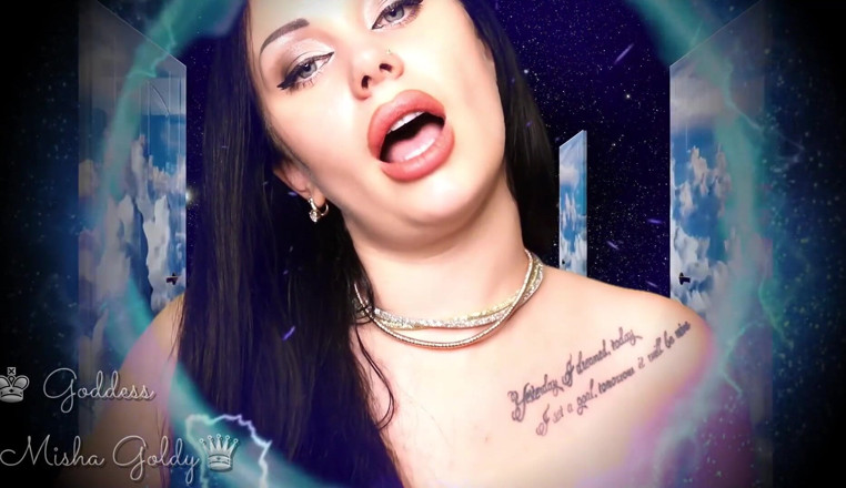 Goddess Misha Goldy: You need eye contact with me when you stroking and...
