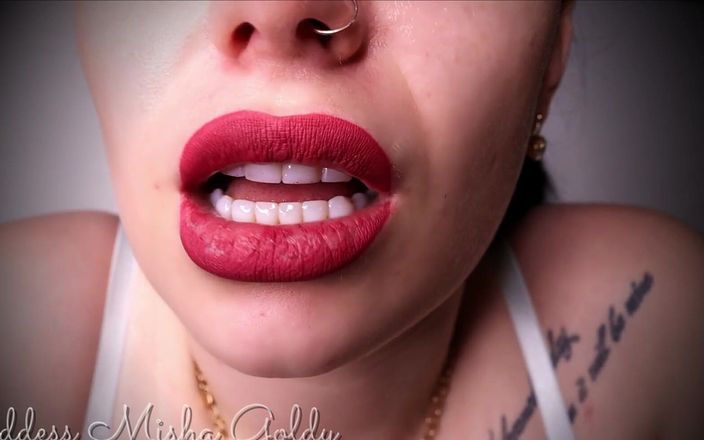 Goddess Misha Goldy: Đôi môi burgundy làm cho bạn yếu như đụ! Đôi môi mềm...