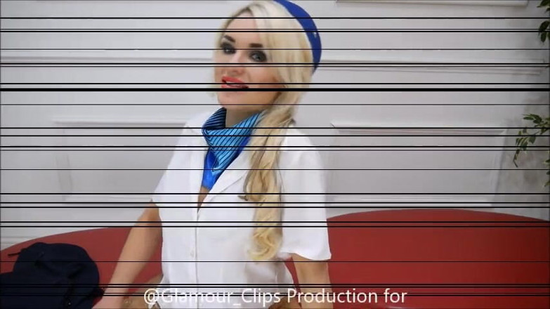 Ashley Jay Secret: Sucia azafata en primer plano, travesuras