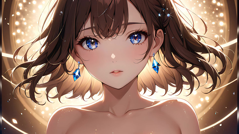 LustRender: Bokeh Dreams: una hermosa joven en luces flotantes