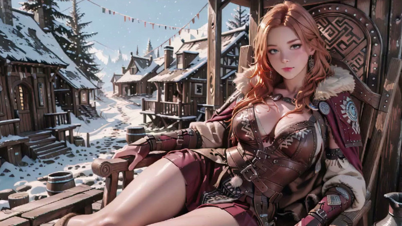 Seraphina Vale: Red Queen's Epic Journey! Cold Beauty in the Gothic Hall,...