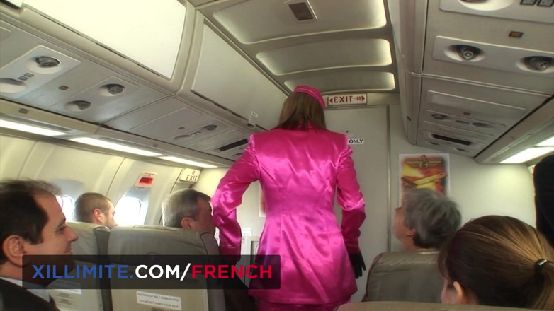 French girls at work: Anal Trio with 2 Flight Attendants During a Flight