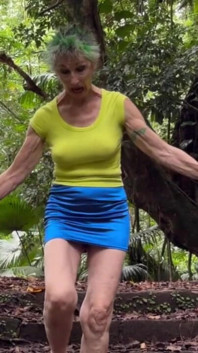 Walking Down the Steps in the Hawaiian Jungle
