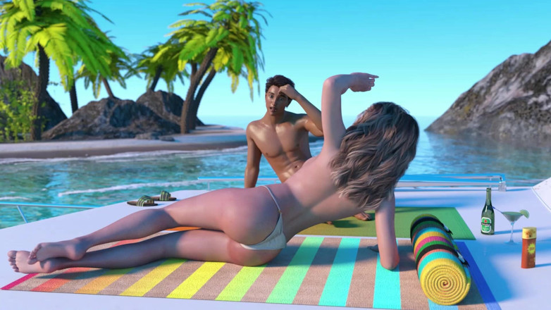 Porngame201: Wife and Stepmother - Awam fanmade Edition threesome with Hot MILF