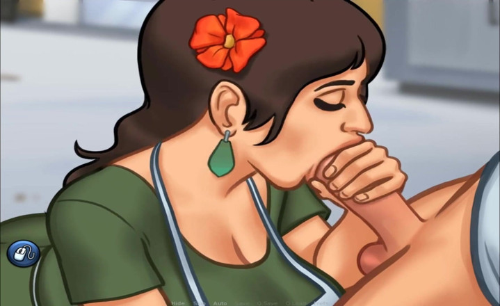 Hentai World: Summertime saga hard suck pizza lady