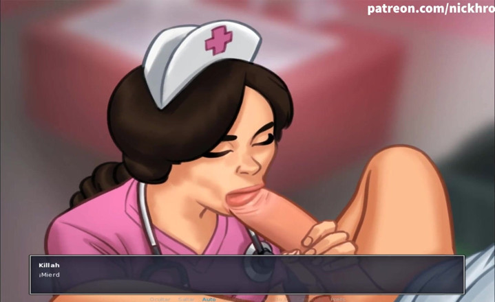 Cartoon Universal: Summertime Saga part 140 - blowjob berair daripada jururawat (submisif Sepanyol )