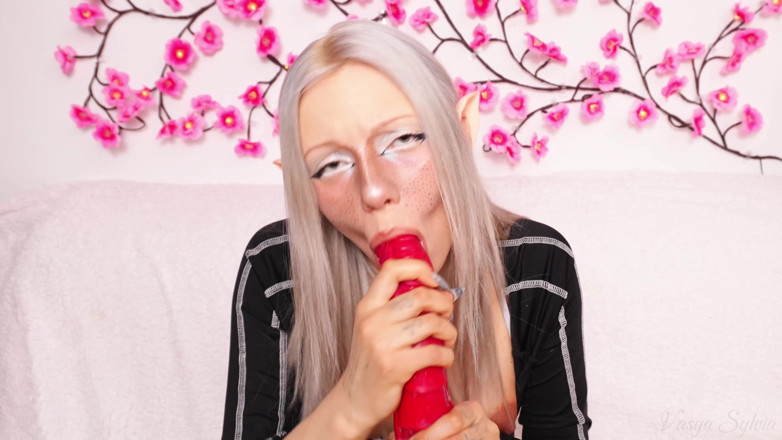 Vasya Sylvia: 腿穿长袜，穿着连体衣！