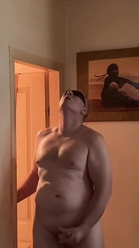 Working Out After Playing with My Cock