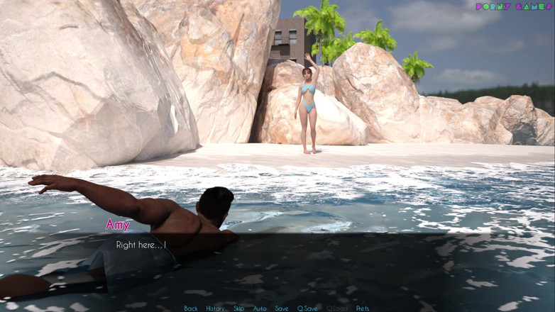 Porny Games: Bahagia selamanya oleh permainan Escovic - seks di pantai dengan kawan...