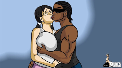 Dukes Hardcore Honeys: Pawg wordt tot capaciteit gevuld door een lange zwarte lul