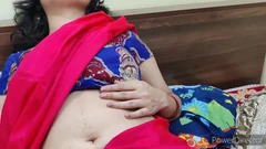 Mallu Casal indiano goza no corpo, menina em sari fazendo trabalho com pé e sexo selvagem