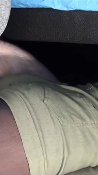 Assjob and Thigh Fuck with Pre-cum on Green Shorts