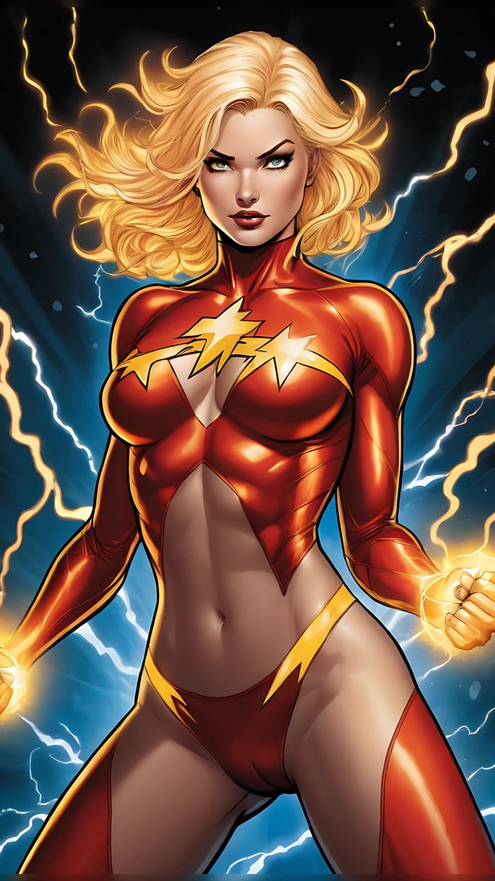 LustRender: Nude thunder spark aura elétrica