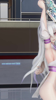 Featured Haku (yawane) - a Thousand Lanterns Traditional-style Seductive Qipao, Thong, White Stockings, High Heels