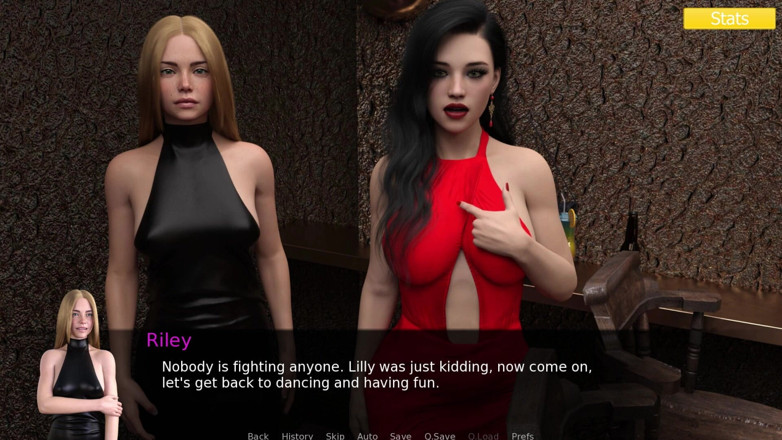 3D Cartoon Porn: Erotica 4 - Riley, Ren and Lilly Dance at the Bar Then...