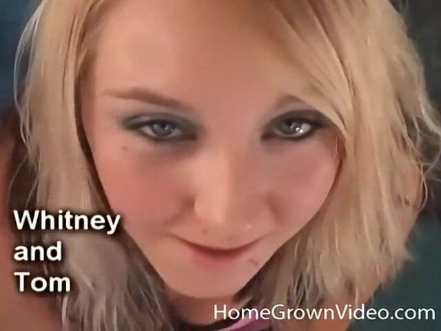 Homegrown Amateurs: Whitney maakt haar eerste creampie-porno met Tom