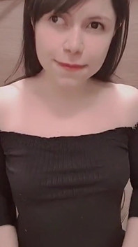 Cute Amateur Girl Masturbating in Black Dress