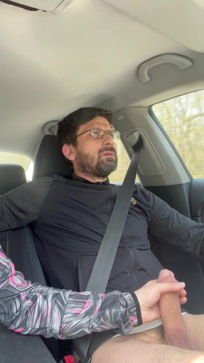 KingYordanov: She Couldn’t Wait - MILF Blowjob &amp; Handjob While Driving - Public Car...