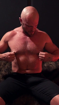 Huge Black Dildo Stretching Man Cunt