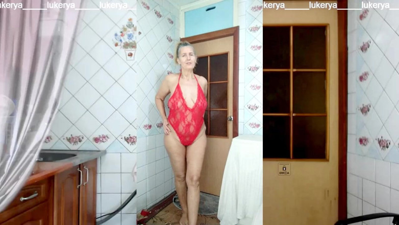 Lukerya: Para los fetichistas, Lukerya combina ropa roja incongruente