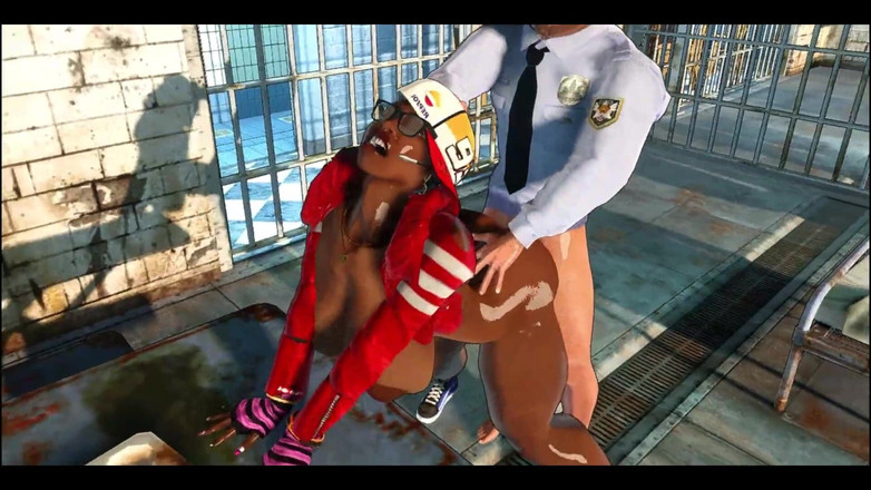 Denis animation: Збочений поліцейський і чорношкіра дівчина з великими цицьками