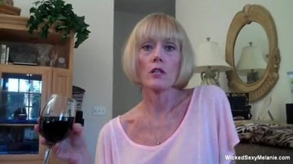 Wicked Sexy Melanie: Blonde grandma is tugging and sucking cock in POV