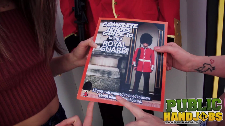 Public Handjobs: Handjobs Riley, Gia, Royal Guard