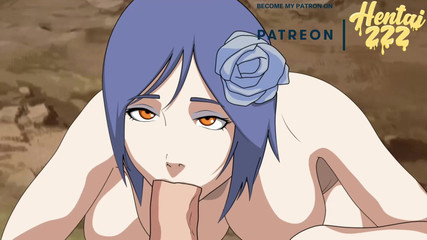 Hentai ZZZ: Blowjob Konan Sudut pandangan pertama Naruto Hentai