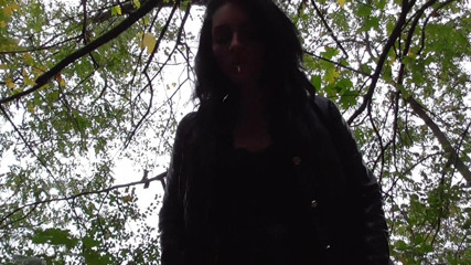 Femdom Austria: Spitting session in the forest