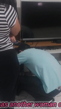Housewife Complains to the Technician That Her Husband Didn't Notice Her New Lingerie