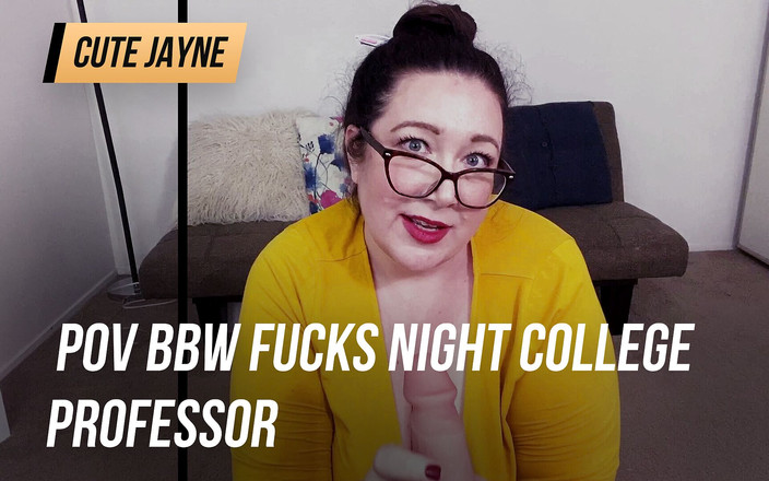 cutejayne: ハメ撮りBBWは夜の大学教授をファック