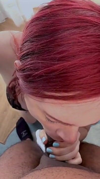BBC Thad Fucks Redhead Trans Riding Cock JOI Cumshot