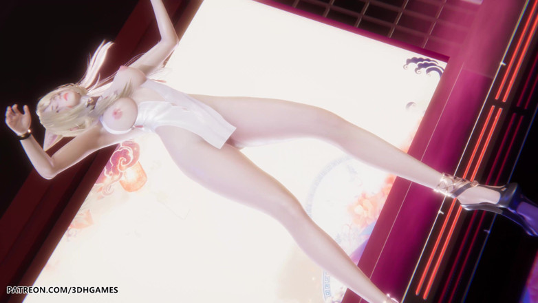 3D-Hentai Games: Mmd Gokuraku Jodo Ahri Sexy Striptease League of Legends Hentai...