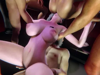 Why fuck so hard: 3D BBW Hot Asian Slut Have Her First Time Gangbang...