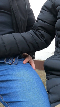 My Wife's Girlfriend Wanted to See Her Give Me a Handjob on a Terrace