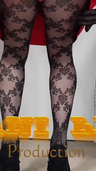 Sexy Dani Leg with Fountain Cum on Patterned Pantyhose