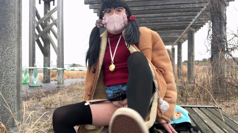 megu2002: Self-training No. 80: Riverside Walk with Exposed Pussy and Asshole - Part 1