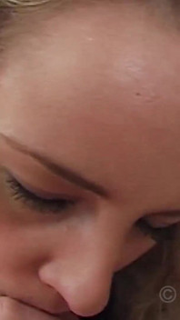 Katja gives nice blowy and swallows cum on her casting