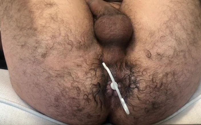 Prostate orgasm lover: Sesi pijat prostat bareng aneros helix di sofa
