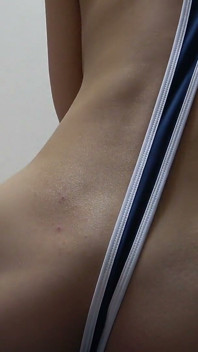 Indoor Camera in Girls' Apartment in Japan, Cute Girl Exercise Training While Wedgie Thong Leotard and Stick Out Natural Tits