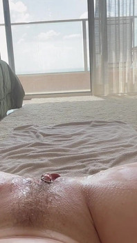 Blonde MILF Hairy Pussy Multiple Squirt Dildo Play Feet