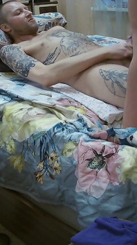 Stepmom Sucks Stepson's Dick and Watches Him Cum