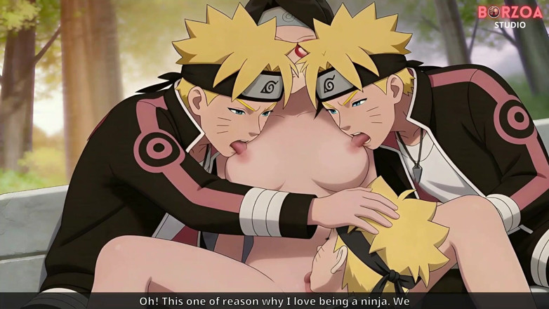 Borzoa: Naruto: Boruto Gangbangs i Creampies Sarada - Gone Wrong (bez cenzury Hentai)