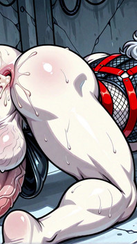 Sensual pele pálida escancarada no ânus