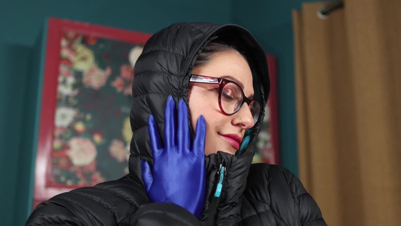 Countess diamond: स्पैन्डेक्स डाउन जैकेट दोहरा घेरा