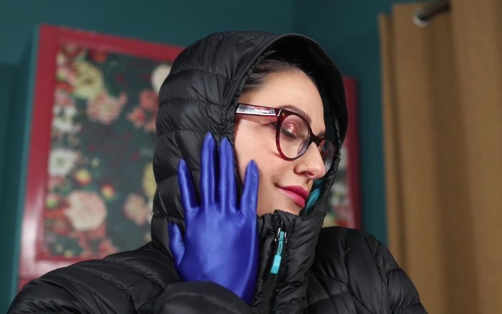 Countess diamond: Spandex-daunenjacke, doppelte umhüllung