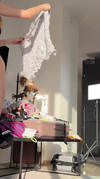 Hot Sexy Beautiful Business Woman Comes for a Fashion Photo Shoort It Turns Out Softcore Porn with Naked Try on